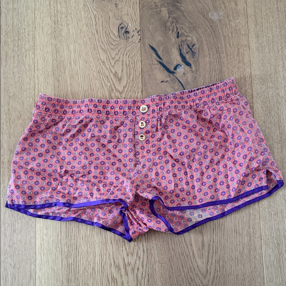 Women's Patterned Shorts in Pink and Purple